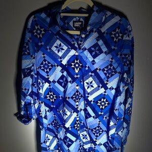 Land’s End blue button up shirt